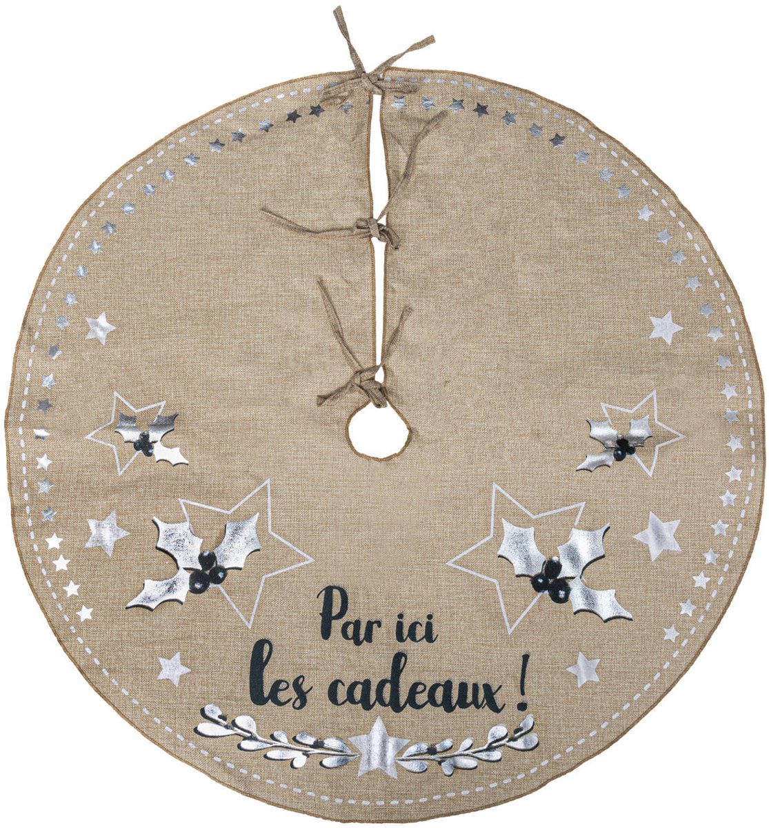Jute kerstboomkleed