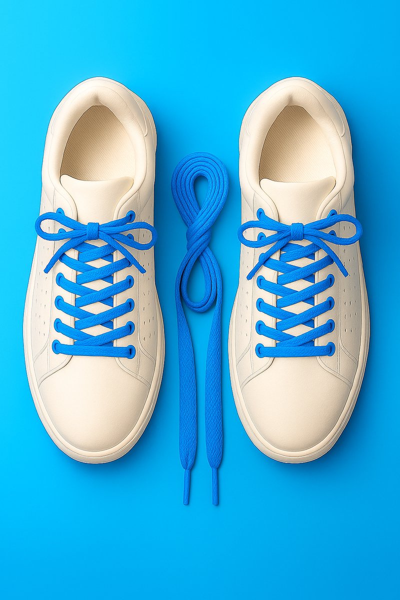 1 paar sneaker veters 150 cm blauw