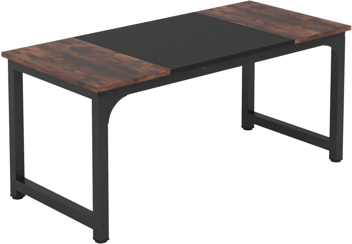 Happiq Bureau Livio - 80 × 160× 75 cm - Bruin - Computerbureau - Voor thuis of werk