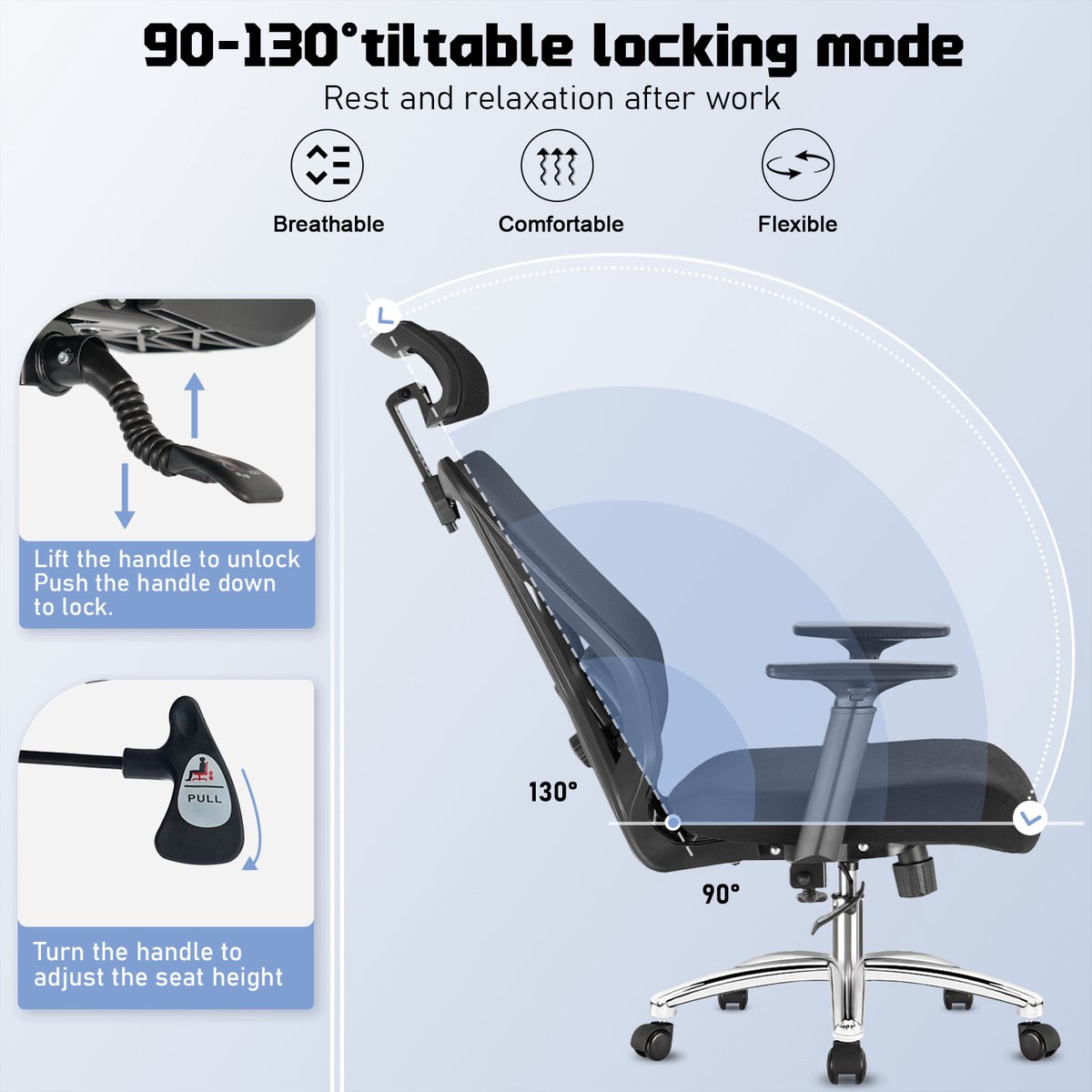 Durrafy Ergonomische Bureaustoel thumbnail 8