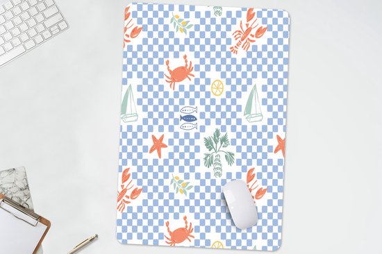Sous-main 40x60 cm - Tapis de souris Mer - Ambiance - Voilier - Blauw - Sous-main XL - Protège-sous-main - Tapis de souris Ordinateur
