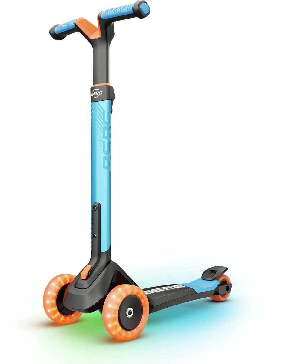 BERG Nexo Step - Kinderstep - Opvouwbaar - In hoogte verstelbaar - Incl. LED-deck + LED wielen - 2 tot 12 jaar - Blauw