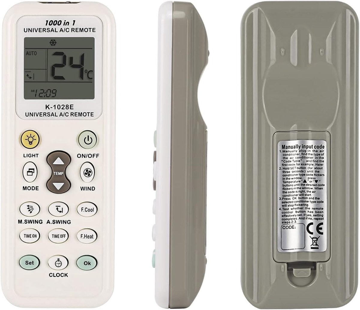 Geschikt voor Universele afstandsbediening en controller voor meer dan 1.000 merken airconditioning, waaronder LG, Gree, Midea, Toshiba, Haier, Daikin, Hitachi, Sharp, Panasonic, Samsung, Sanyo, Hisense, Fujitsu, Whirlpool, Bosch, enz.
