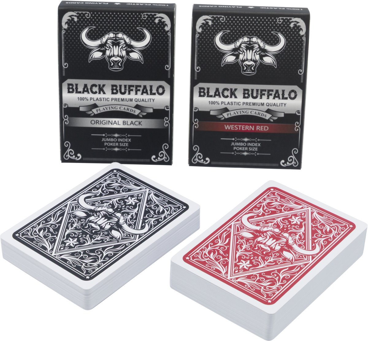 Cartes de poker imperméables plastique 4 symboles index jumbo pour jeu de table pro