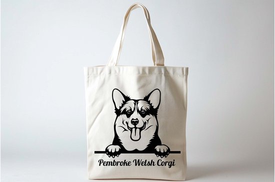 Tote Bag Pembroke Welsh Corgi See - DogLife - PuppyLove - DogLovers - CuteDog - VieChien - AmourChiot - AmateursChiens - ChienMignon