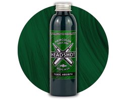 Headshot Semi Permanente Haarverf: Toxic Absinthe - Groen - Fles van 150ml - Inclusief handige doseerpomp!!
