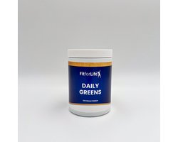 Fit for Life Daily Greens - Groente en fruit shake - Green juice - Rijk aan vitamines en mineralen - Bevat o.a. chlorella, spirulina, tarwegras en vezels - Met probiotica Lactospore - 27 soorten groenten en fruit - Poedervorm - 300 gram (30 doses)