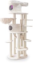 Arbre à chat Petrebels Isabella 210 Design - Crème - Qualité Premium - Arbre à chat XXL pour grands chats