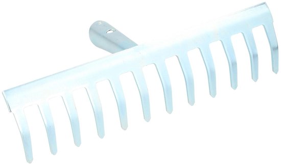 Tuinhark - metaal - 12 tanden - 29,5 cm - inclusief steel 140 cm van Merkloos	 — afbeelding 3