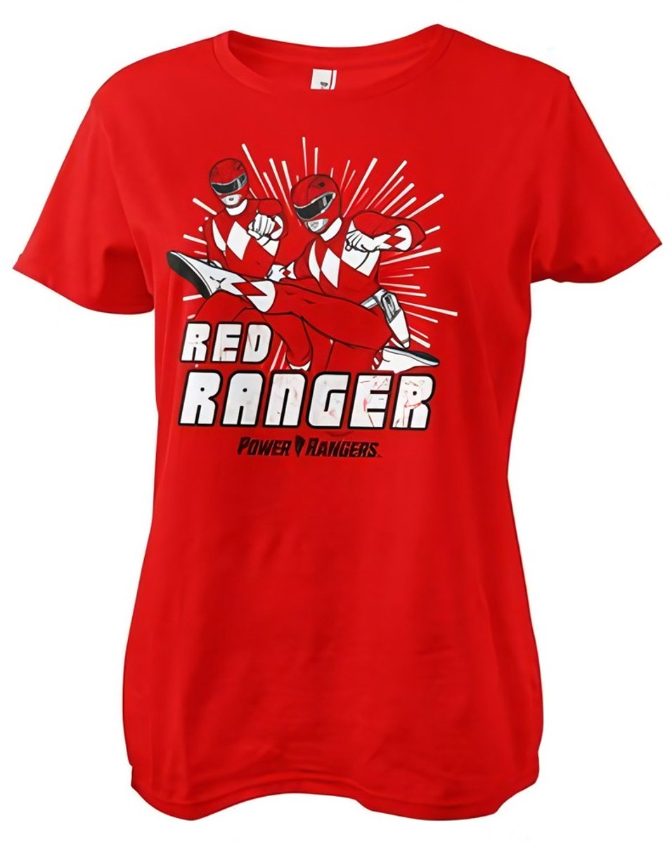 Power Rangers Damen Red Ranger Girly Tee Red-2XL
