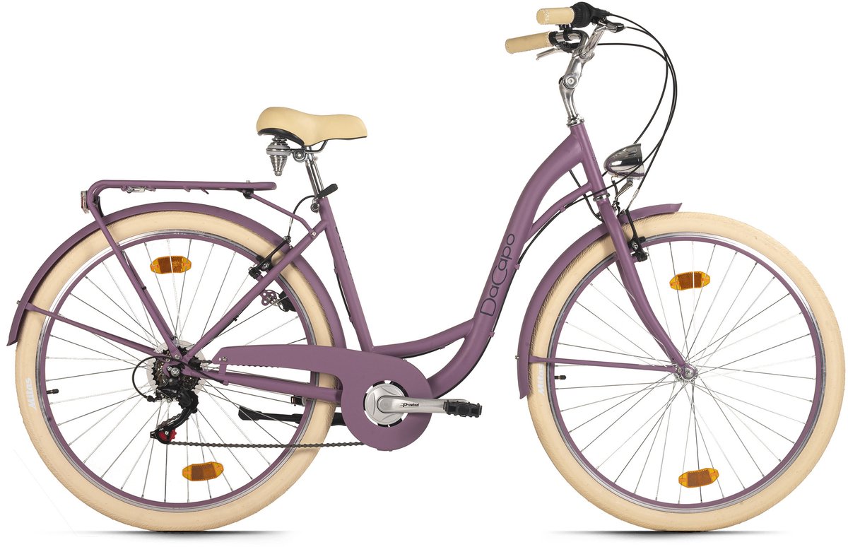 Dacapo Fiets DaCapo damesfiets 28'' Balloon 6 versnellingen 48 cm lila - 48 cm