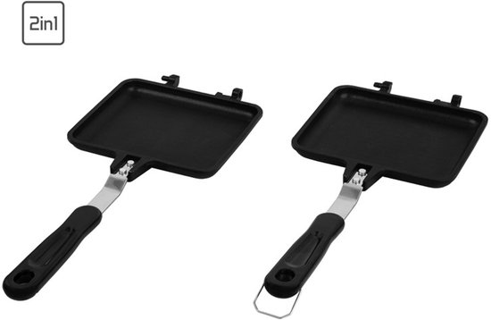 Delphin - Minipan - Tosti-pan - Tosti- ijzer - Camping-pan - Voor alle Hittebronnen - Compact — afbeelding 4