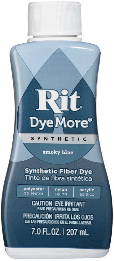 Bouteille de teinture Rit DyeMore Smoky Blue pour fibres synthétiques, 7.0 fl oz.