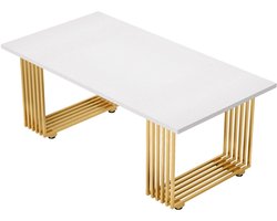 Moderne eetkamertafel Novio - Woonkamer -Marmerlook Blad - 160cm