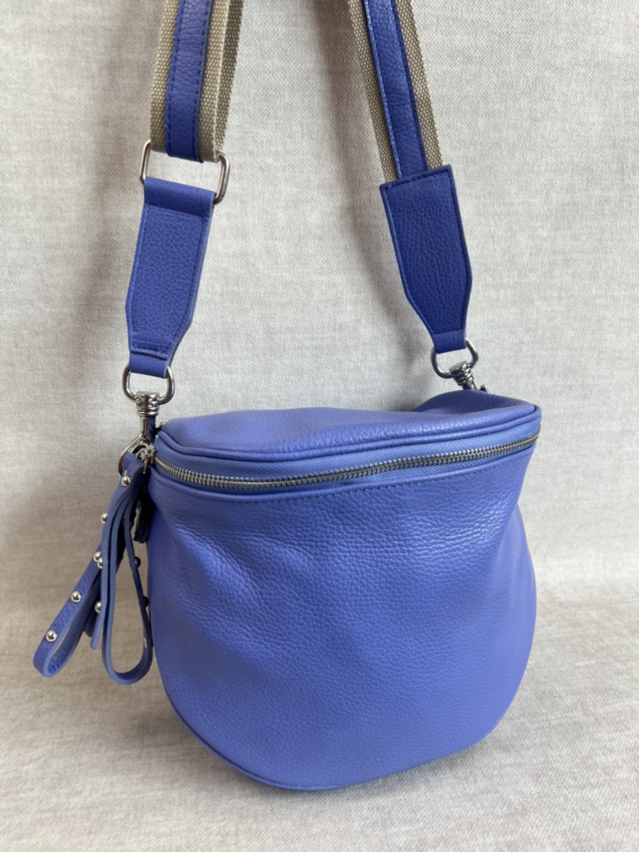 Schoudertas Echt Leer | LAVENDEL | PAARS | 31 cm x 21 cm x 14 cm | Handtas | Schoudertas | Accessoire | Trendsetter | Fashion | Trending | Zak | Hip | Handig | Gadget | Make-up tas | Purse | Make up | Accessoires | Dames | Kinder | Vrouw | Mat | Mode