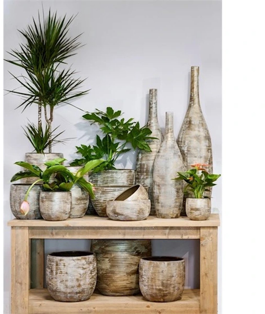 Pot ovaal funchal 50x20x36cm bruin