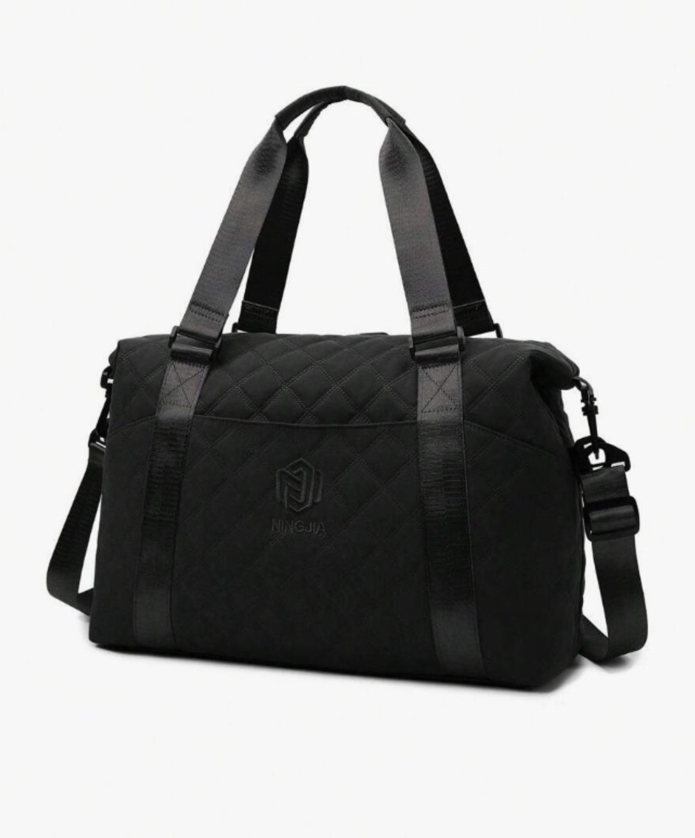 Sjtoer® Reistas Zwart dames - vliegtuigtas - handbagage vliegtuig - sporttas - Weekendtas - Vliegtuigtas - Handbagage vliegtuig - zwarte Sporttas - 43x28x18 cm met nat vak, grote capaciteit, waterdichte zwemtas voor reizen, sport, fitness van Sjtoer