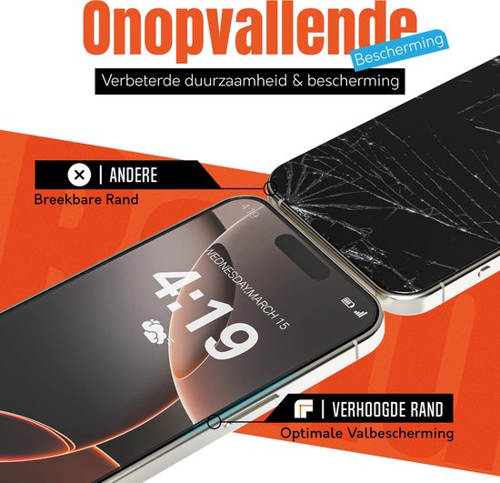 Protecteur d'écran - 2 pièces - Convient pour iPhone 17 Pro Max Tempered Glass - Extra résistant - verre de protection