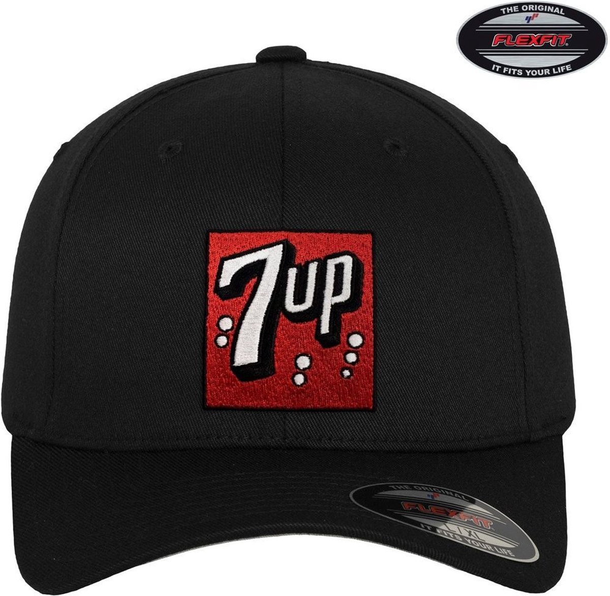 7Up Retro Logo Patch Baseball Cap IMG-92-7UP9901-CB27 Black-L/XL