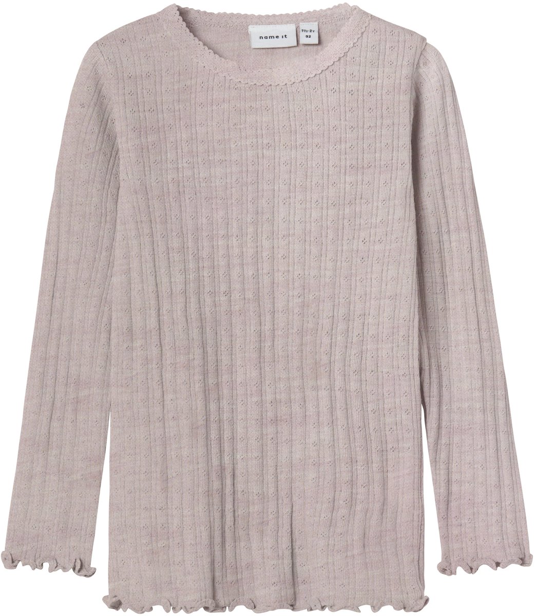 NAME IT - NMFWOSSA WO/SI RIB LS TOP - Meisjes - Lange mouwen shirts