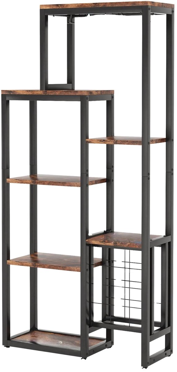 Wijnrek voor 20 flessen - Wijnkast - 9 lagen - Barkast - Glazenhouder - Bar, keuken of woonkamer