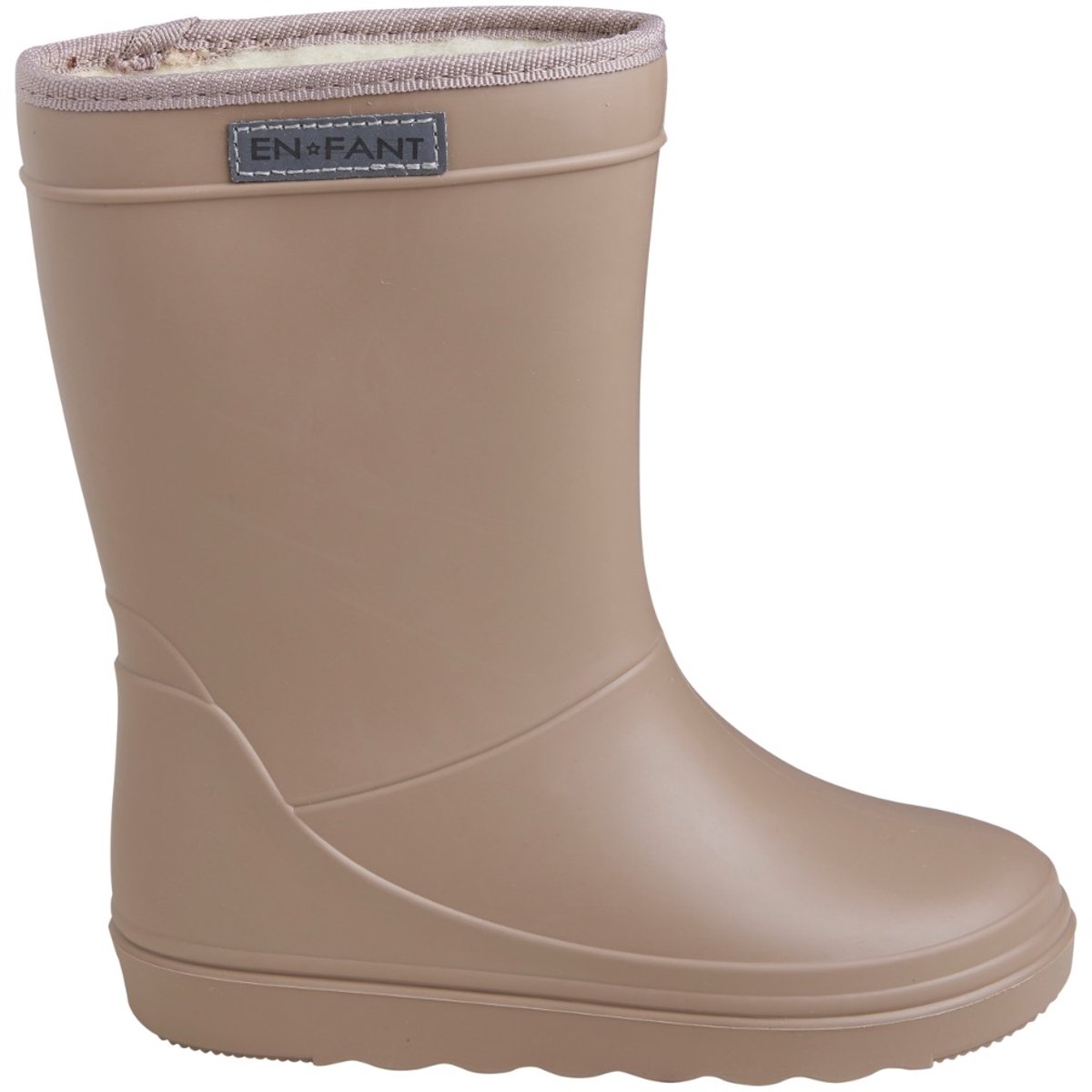 EN FANT - Thermo Boots - Regenlaars - 100% Megol Rubber - ZONDER weekmakers - voering van zachte wol - Solid 6149 - Portabella - Schoenmaat 37 = Maat Laarzen 39