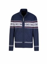BJØRNSON Hoyt Cardigan tricoté scandinave Homme - Teddy - Taille 6XL - Bleu foncé
