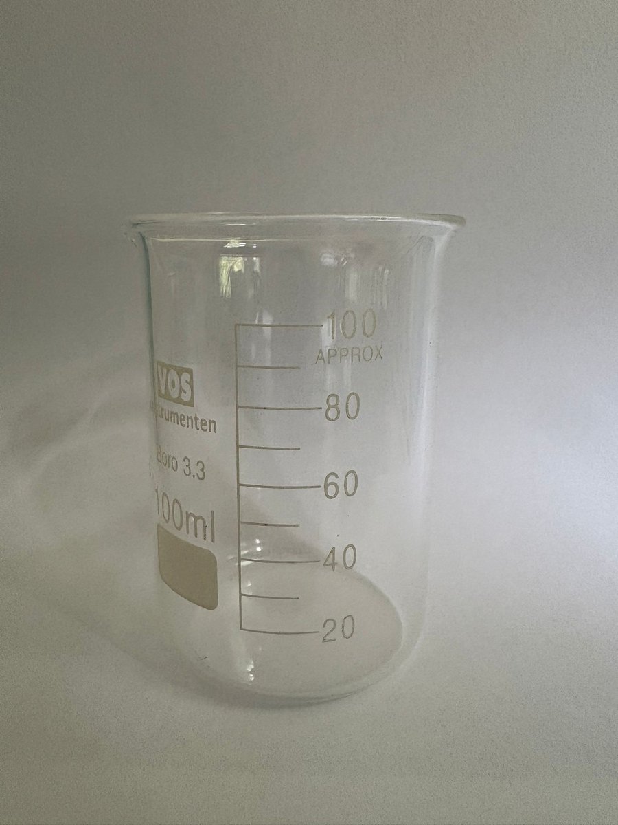 Bekerglas 100 ml laag model hittebestendig 3.3 borosilicaatglas 1stuk