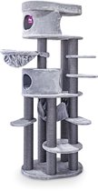 Arbre à chat Petrebels Isabella 210 Design - Grijs - Qualité Premium - Arbre à chat XXL pour grands chats