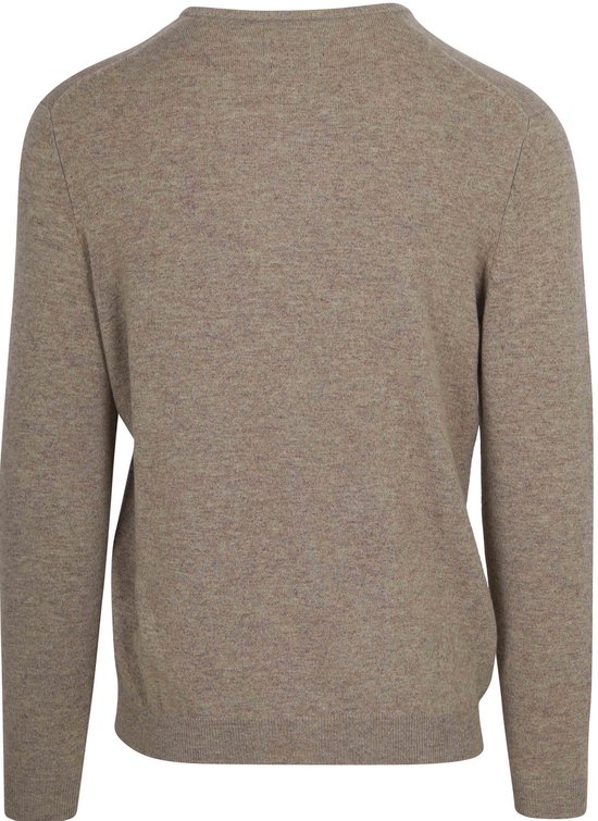 Pull Steppin' Out col V en laine mérinos marron clair - Taille S - Homme - Pulls