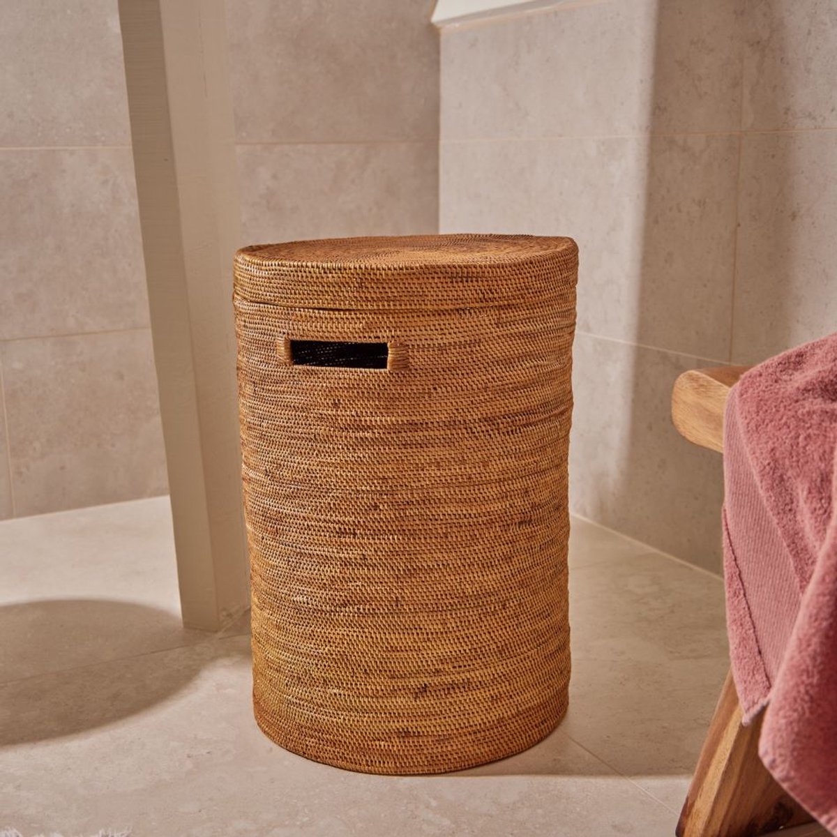 DUA - Atta rieten wasmand - Met deksel - Laundry Basket