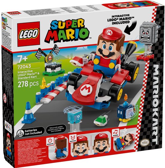 LEGO® Super Mario™: Mario Kart™ – Interactieve LEGO® Mario™ en Standaardkart - 72043