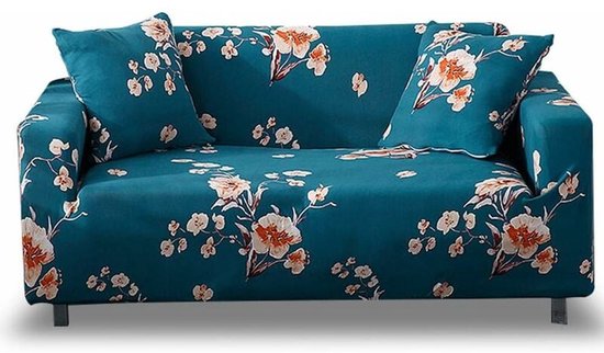 Slaapbankhoezen 3-zits armloos waterdicht, armloze bankhoes stretch, opvouwbare bank hoes, futonhoes polyester (blauwgroen