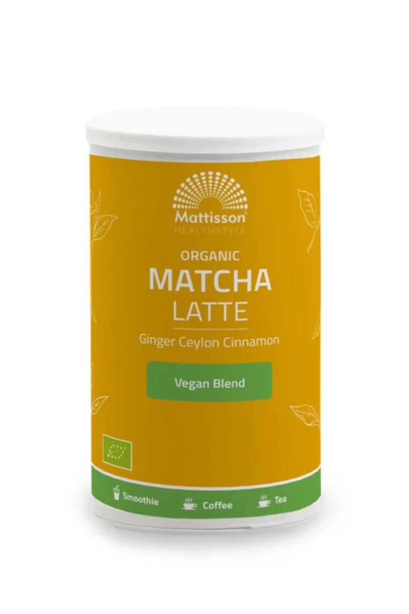 Mattisson - Latte Matcha Bio - 3 x 140 gr - Voordeelverpakking