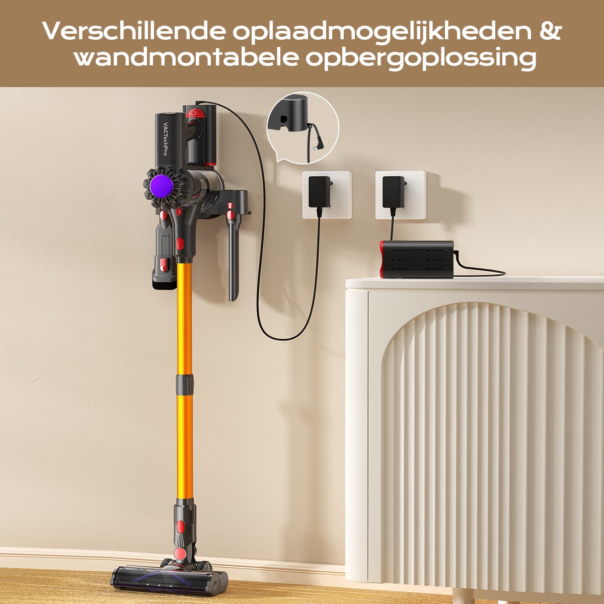 VACTechPro Steelstofzuiger Draadloos - 35000Pa - 35 Minuten - 6 in 1 - Afneembare Batterij — afbeelding 4