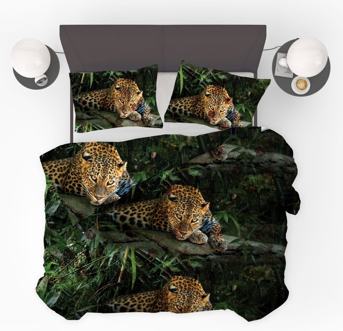 Dekbedovertrek Jungle Leopard - 140x200/220cm + 1 kussensloop - 100% Microperkal