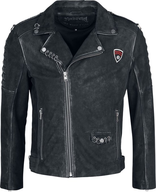 Veste en cuir Rock Rebel by EMP pour homme - L
