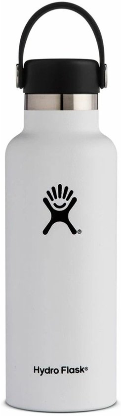 Hydro Flask Standard Mouth Flex Straw Cap Drinkfles (621 ml) - White