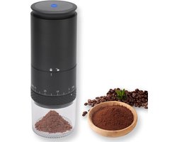 Koffiemolens - Draagbare Koffiemolen - 38 Fijnheidsstanden - LCD Scherm - USB Oplaadbaar - Zwart