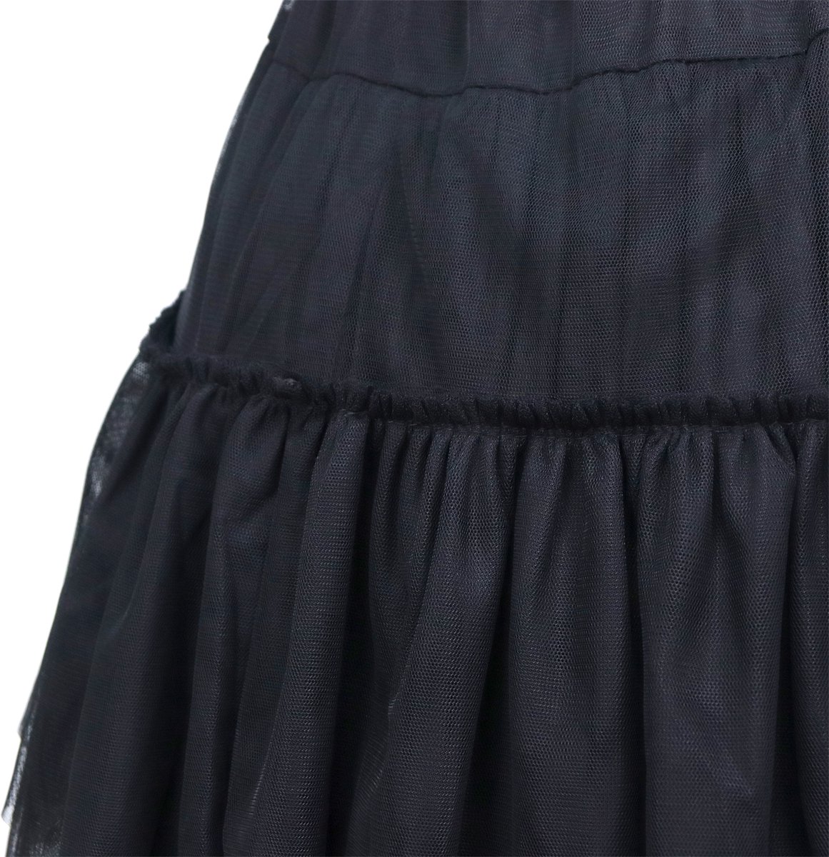 Joya Kids® Gotische Jurk Kind | Halloween Verkleedjurk Meisje | Zwarte Tule Jurk met Riem | Gothic Verkleedkleding Kind | Horror Films Kostuum | Family Kostuum | — afbeelding 5