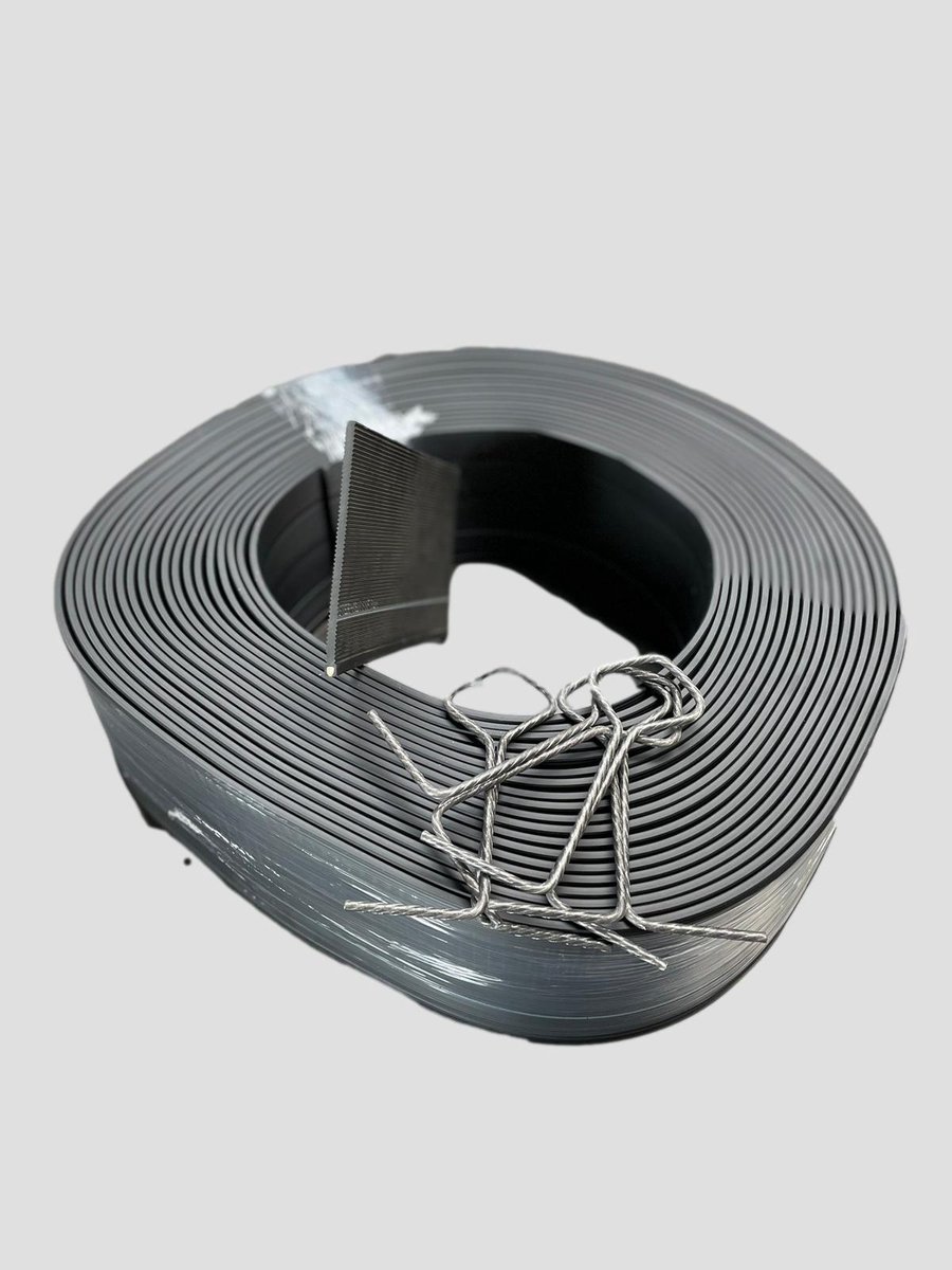 Waterkeerplaat / kimplaat Multiflex met ingebouwde zwelband – 25 meter op rol incl. 50 beugels