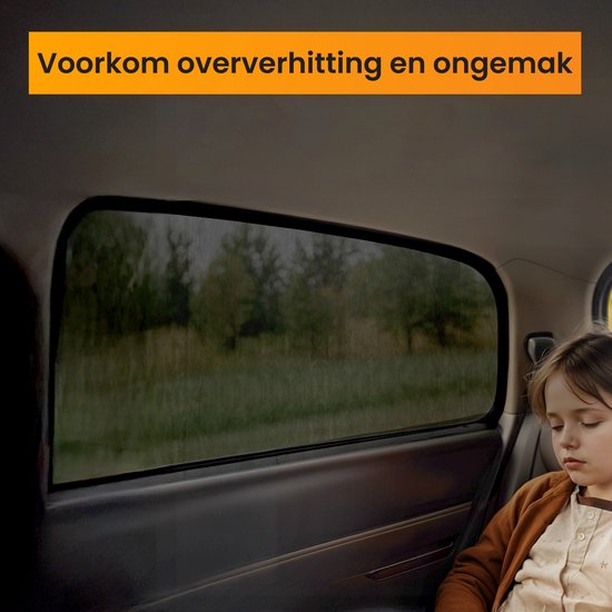 R2B Zonnescherm Auto Zijruit - 2 Stuks - UV Protectie - Zonnescherm Auto Baby & Kind - Zonwering Auto - Zonwering Raam - Auto Zonnescherm - Auto Accessoires