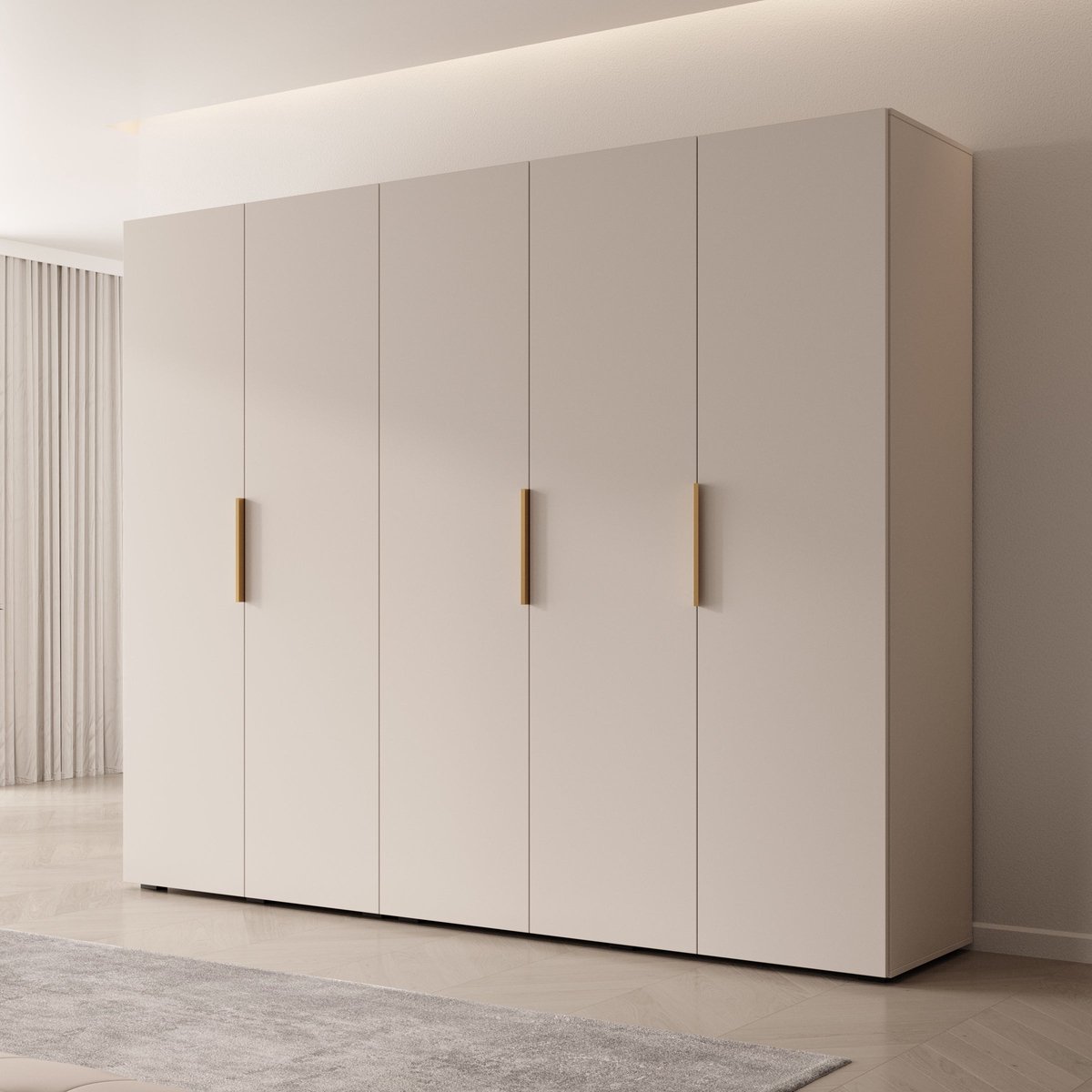 Meubella - Kledingkast Marquesa - Beige - 250 cm