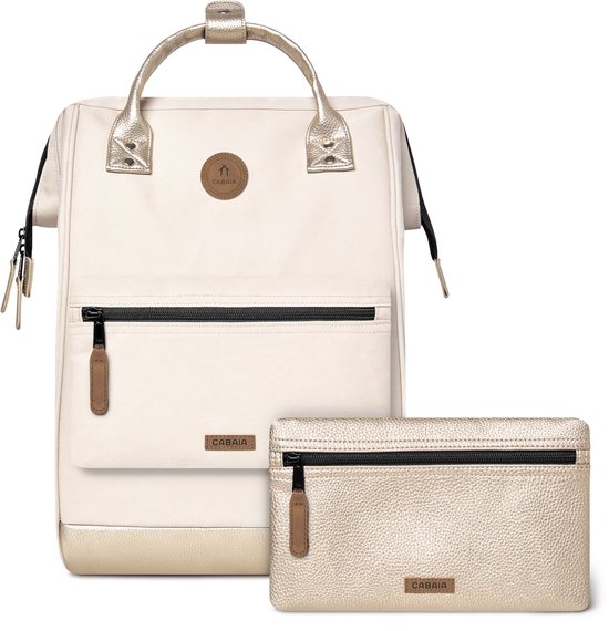 CABAIA - Rugzak Adventurer Large 23L Alger, Computercompartiment 15", Levenslange garantie, Brede opening - Cream