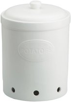 Römertopf uienpot, vershoudpot MAXI van natuurlijke klei, keramische voorraadpot, 20,0 cm, wit