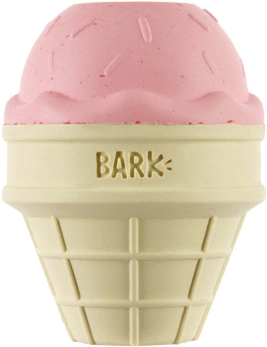Bark i-squeak cone ijsje super chewer rubber roze / bruin 22x14x89 cm >10 kg