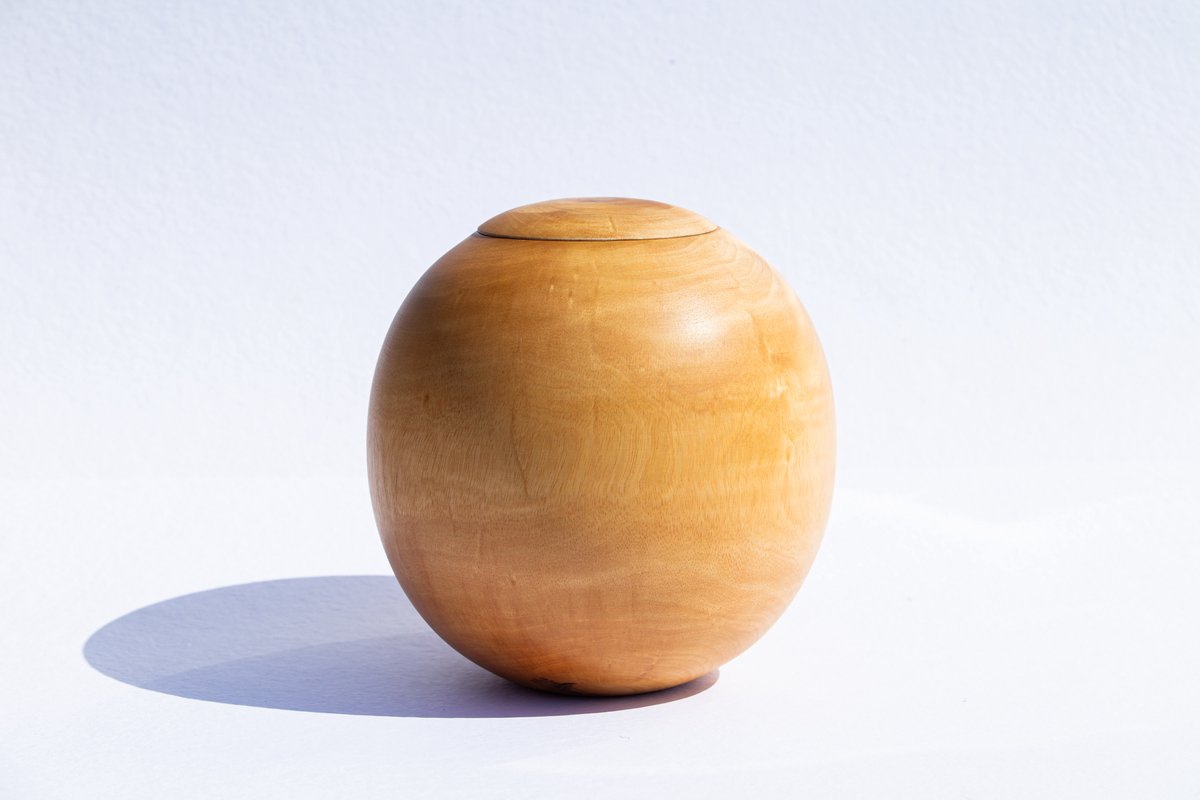 Eco Urn, 23x23cm, Mangohout, bolvorm
