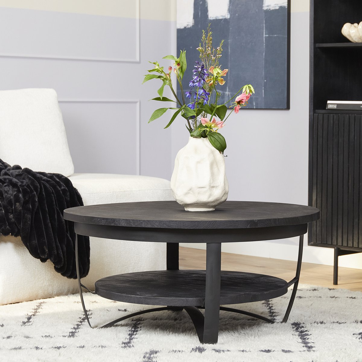 Starfurn - Salontafel Paras - Zwart - 90x90x40 cm
