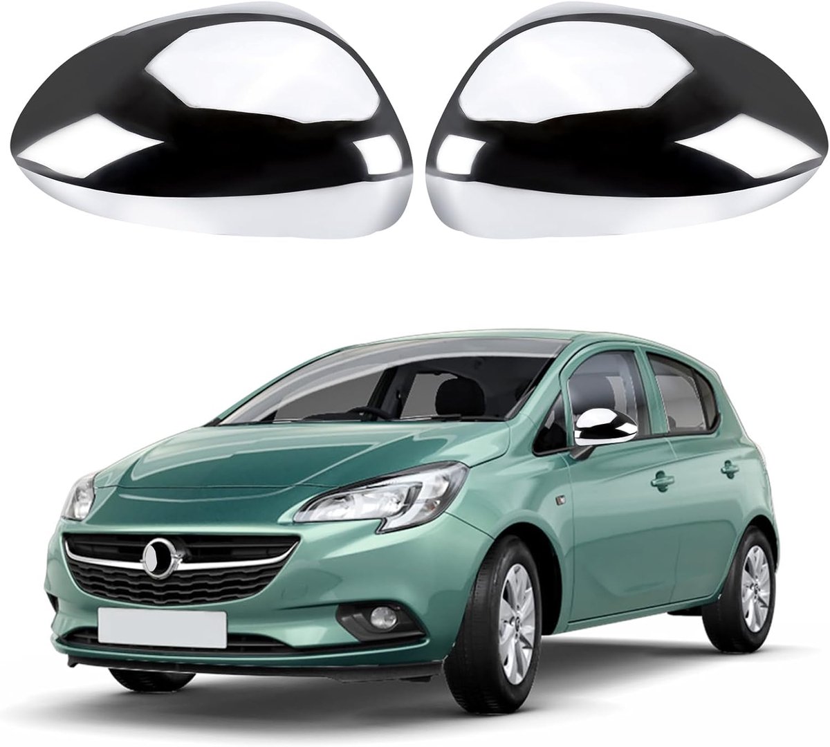 Image of 1 Pair Car Rearview Mirror Cover - Vervanging voor Corsa D - Corsa E 2006-2019 - Achteruitkijkspiegel Covers - Zijspiegel Cover - Links en Rechts