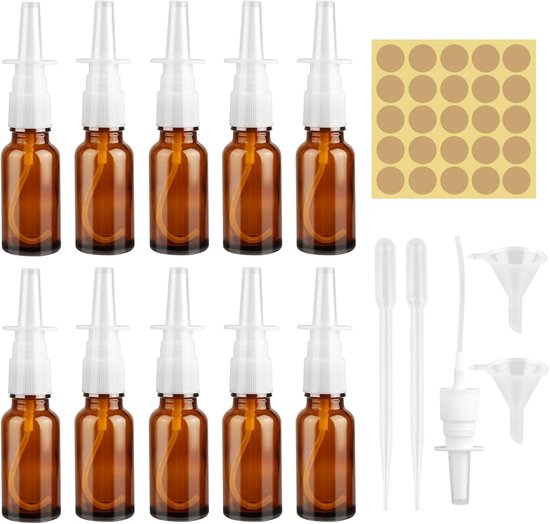 Bruine glazen fles 5ml met zwart schroefsluiting St